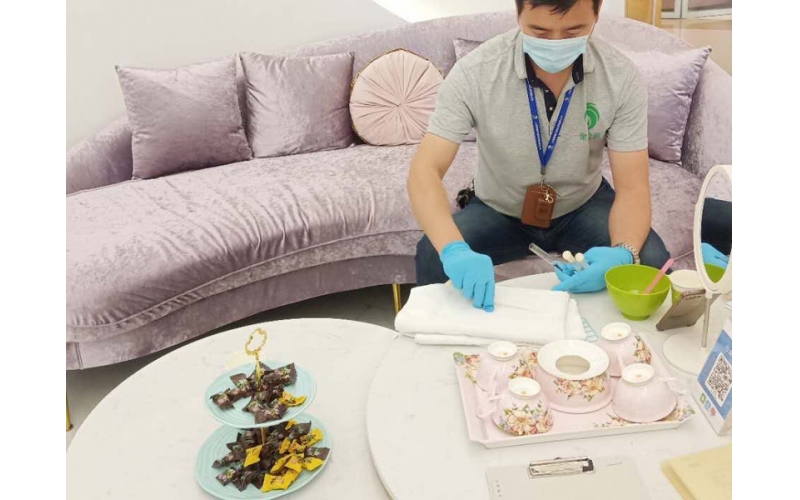 美容店衛(wèi)生檢測(cè)現(xiàn)場(chǎng)